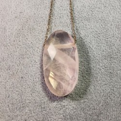 Quartz rose - Pendentif pièce unique 1